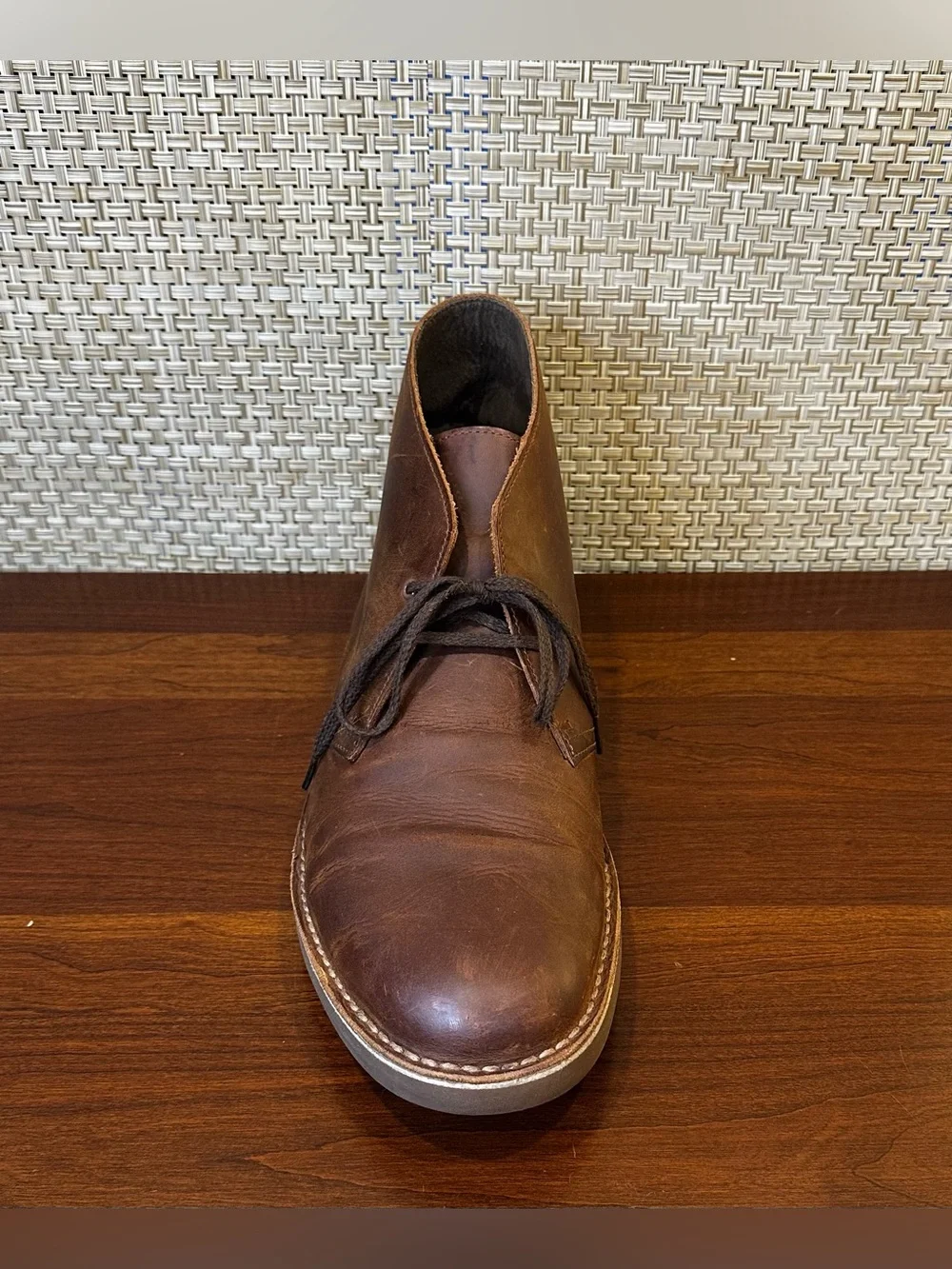 Clarks Bushacre 2 Leather Chukka Dessert Boots Beeswax Brown 13M
